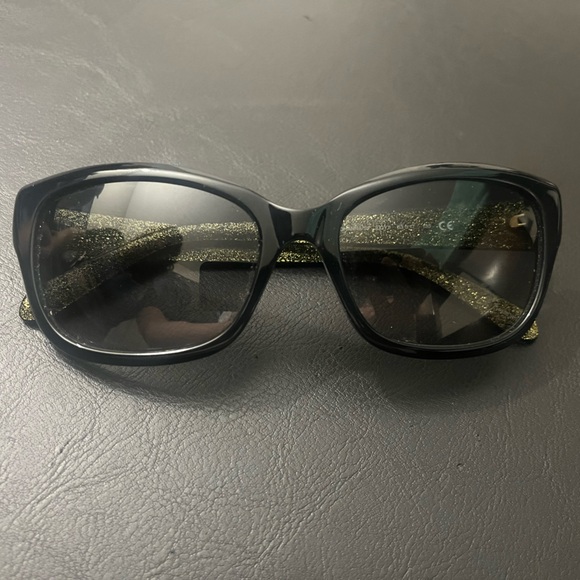 Kate spade black and gold sunglasses - Picture 1 of 7